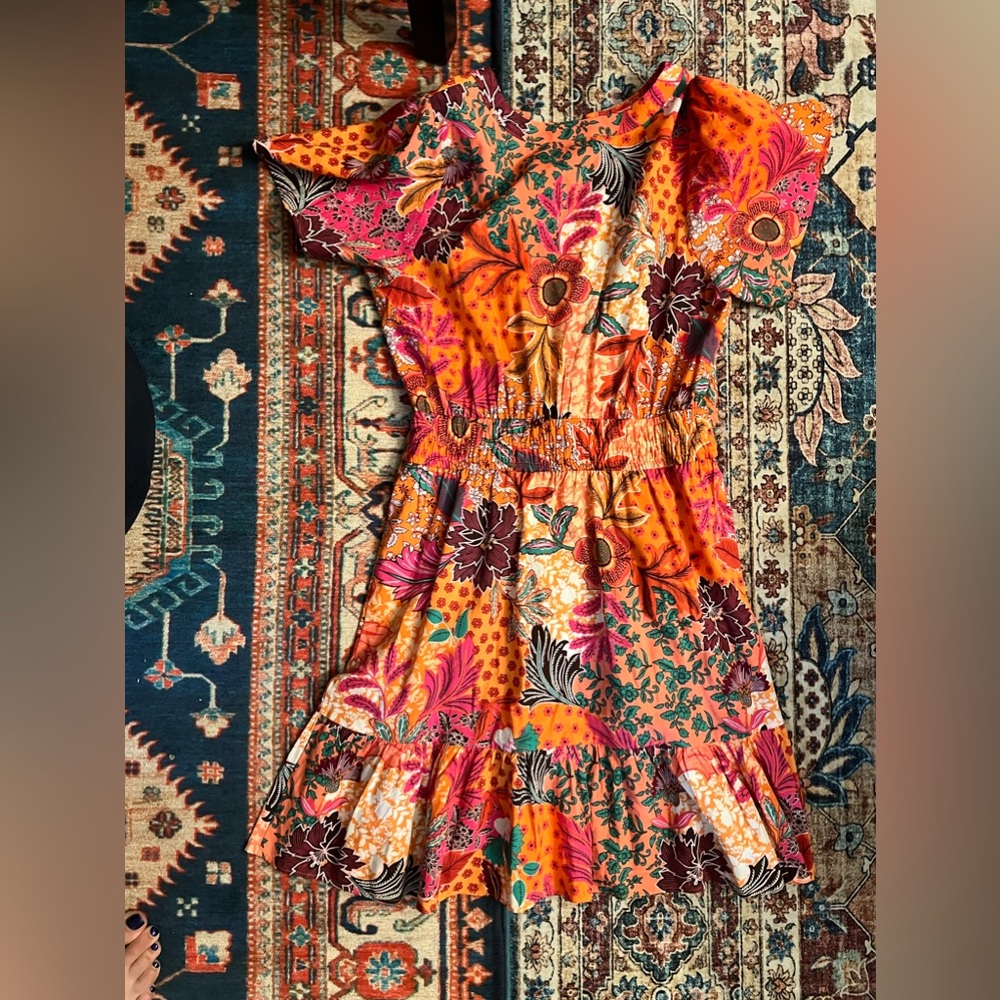 Nwot Loft Patchwork Vibrant Cottagecore Bohemian … - image 6